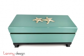 Blue rectangular box attached with starfish included with stand 26*11*H8 cm